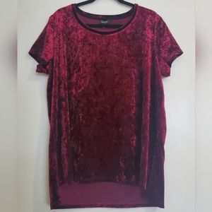 Velvet Short Sleeve Top